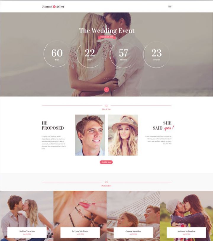 WordPress шаблон ThemeForest Wedding Day