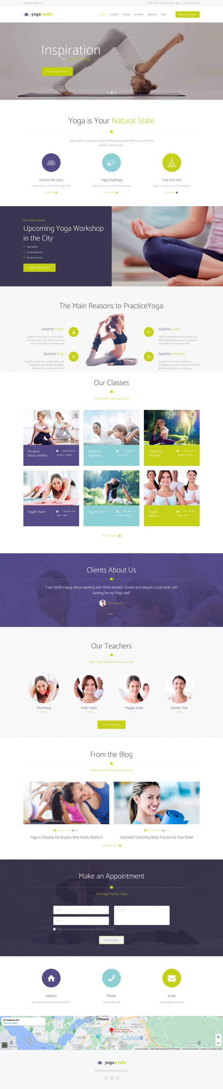 WordPress шаблон ThemeForest Yogastudio