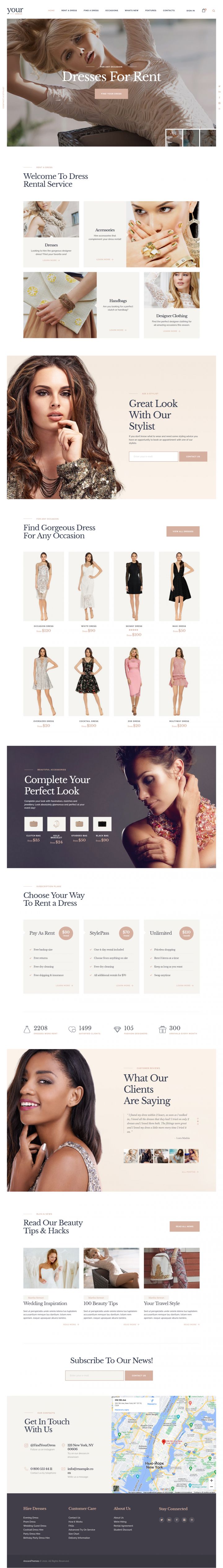 WordPress шаблон ThemeForest Your Dress- Шаблон WordPress