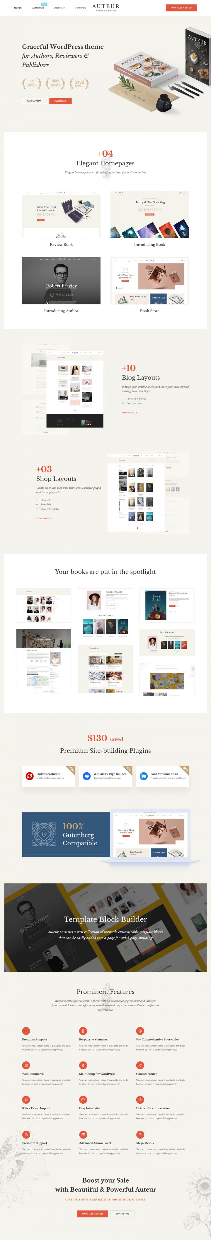 WordPress шаблон ThemeForest Auteur