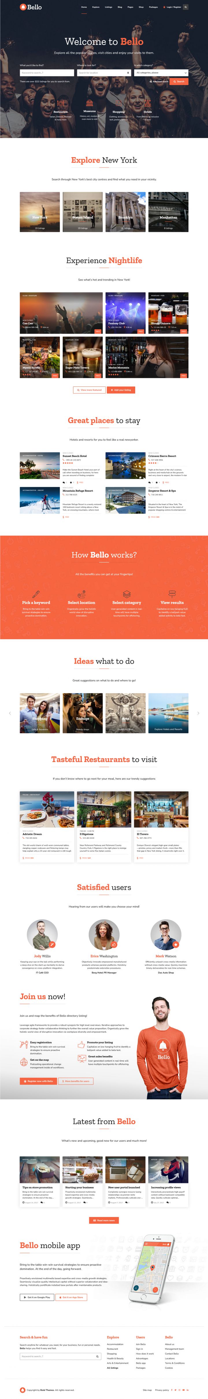 WordPress шаблон ThemeForest Bello