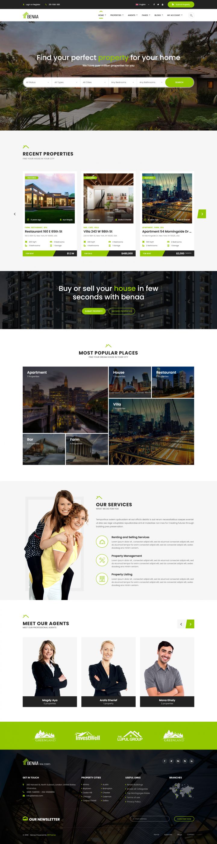 WordPress шаблон ThemeForest Benaa