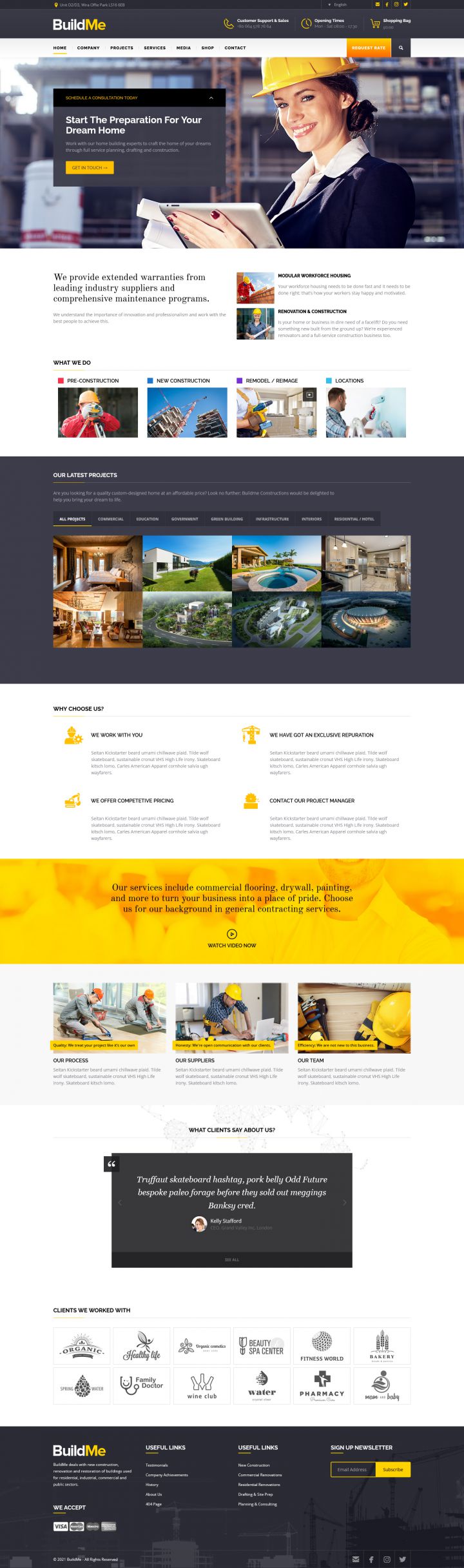 WordPress шаблон ThemeForest BuildMe