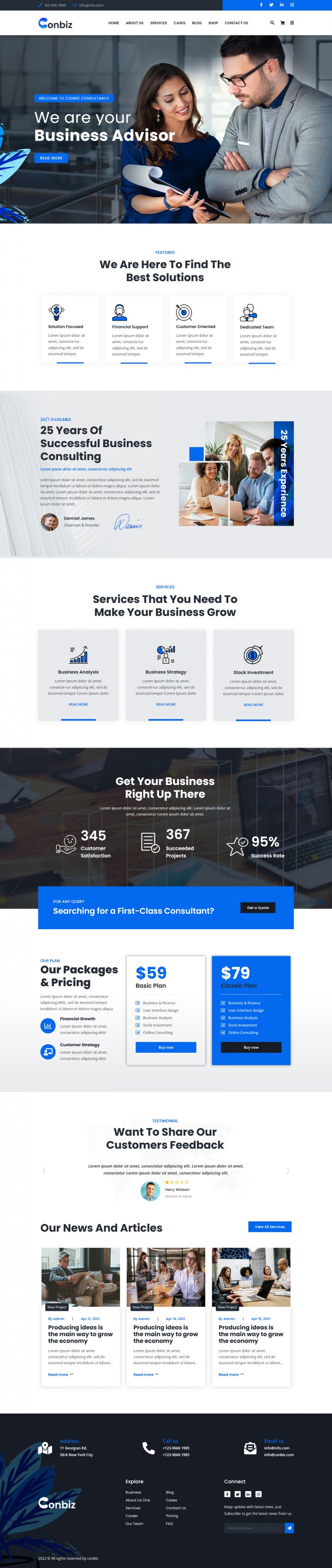 WordPress шаблон ThemeForest Conbiz