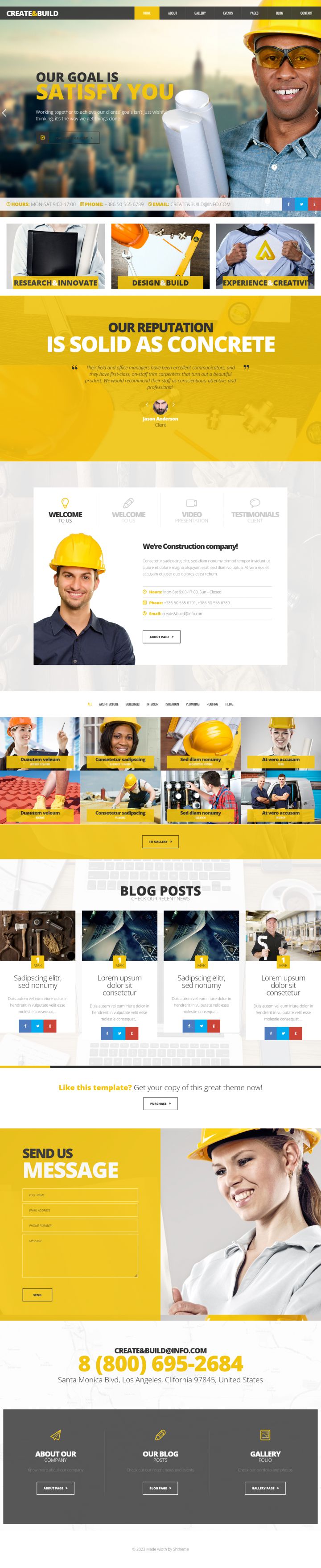 WordPress шаблон ThemeForest Create & Building