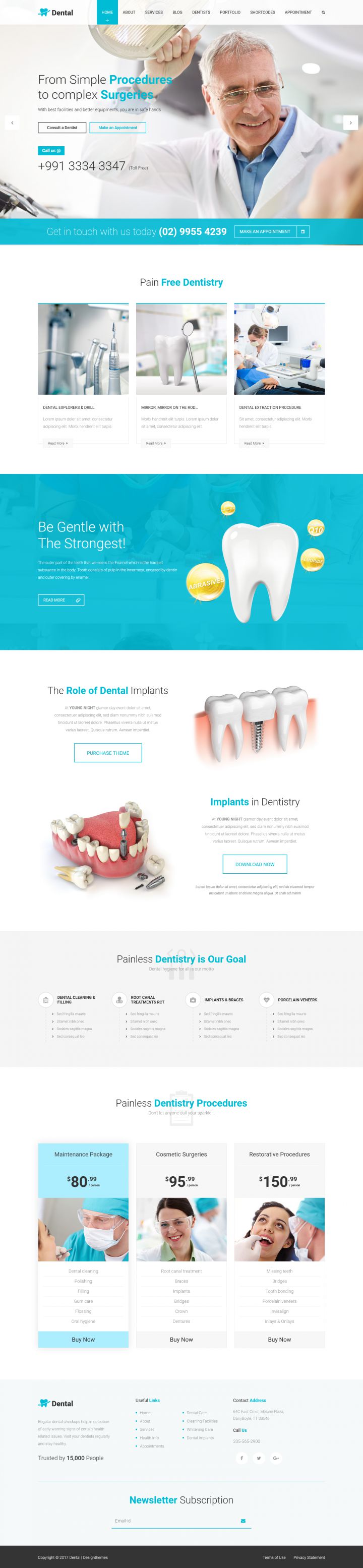 WordPress шаблон ThemeForest Dental Clinic