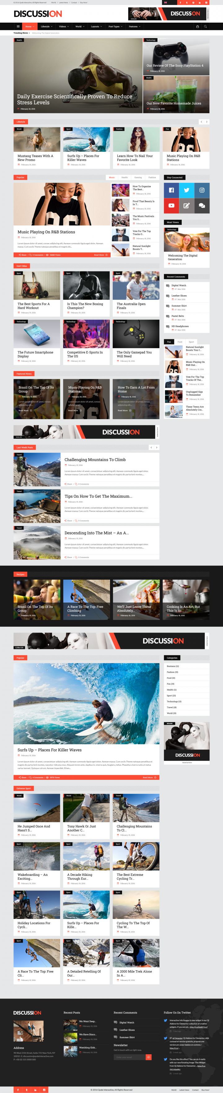 WordPress шаблон ThemeForest Discussion