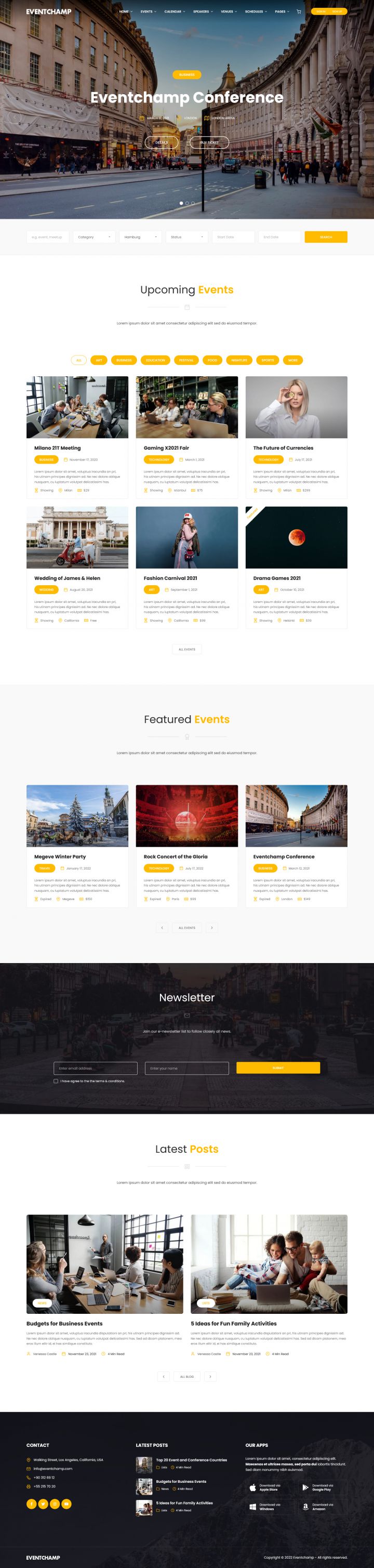 WordPress шаблон ThemeForest Event Champ