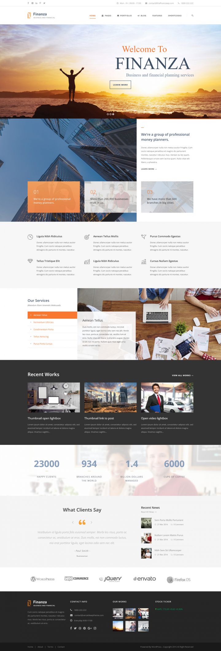 WordPress шаблон ThemeForest Finanza