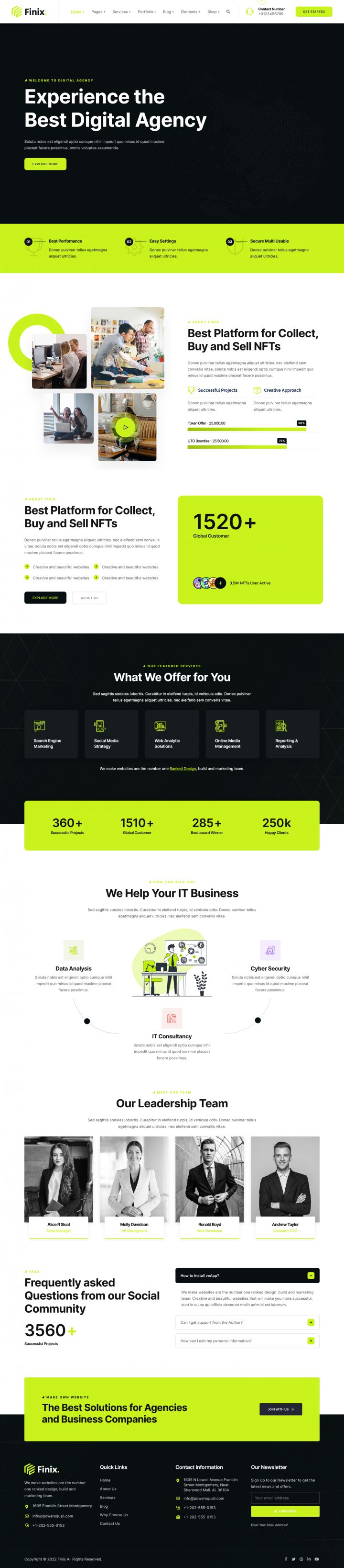 WordPress шаблон ThemeForest Finix