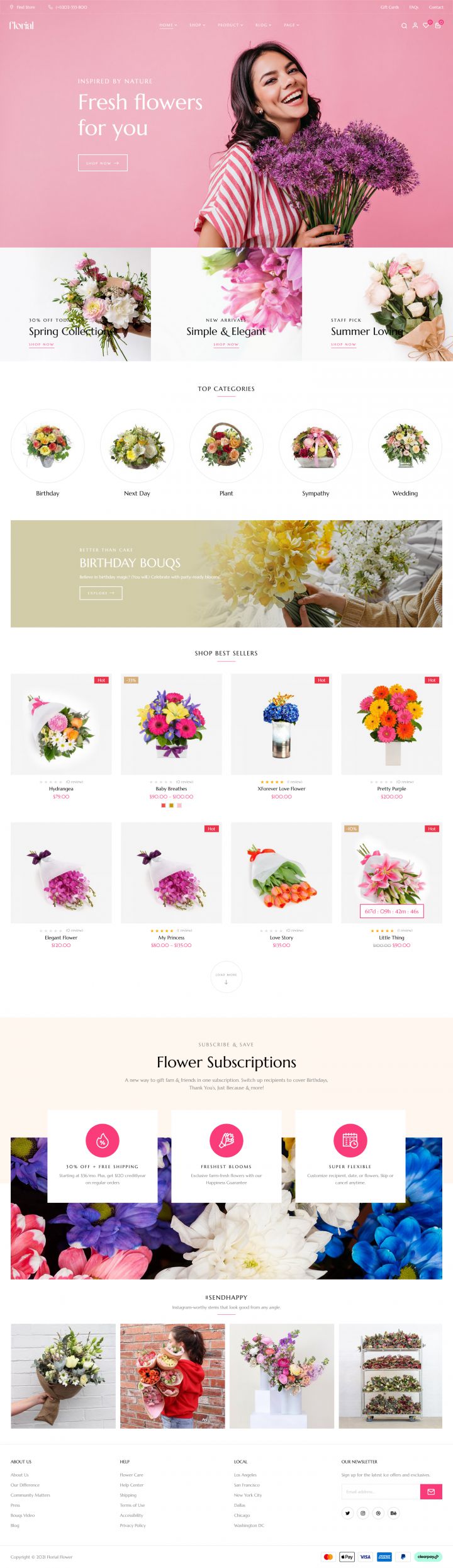 WordPress шаблон ThemeForest Florial