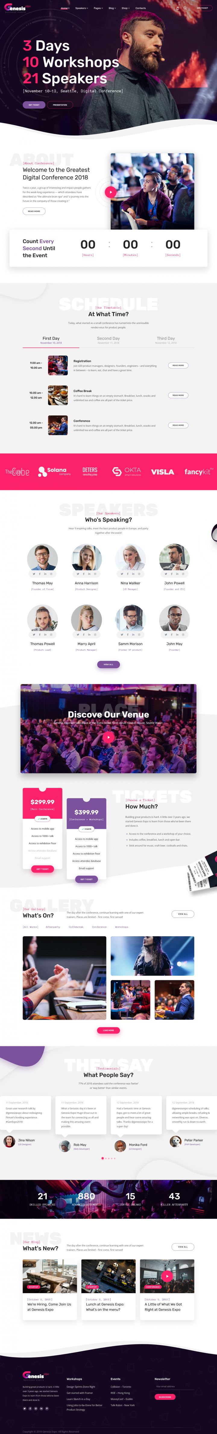 WordPress шаблон ThemeForest GenesisExpo