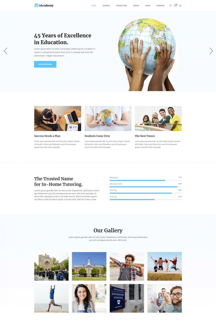 WordPress шаблон ThemeForest iAcademy