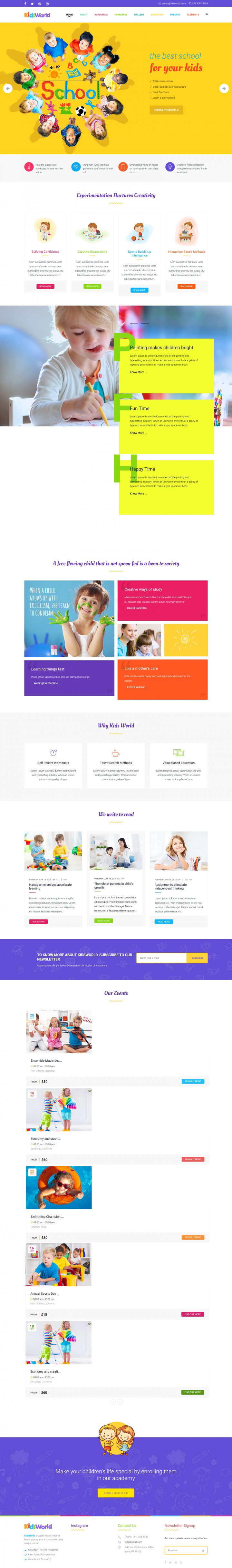 WordPress шаблон ThemeForest Kids Heaven