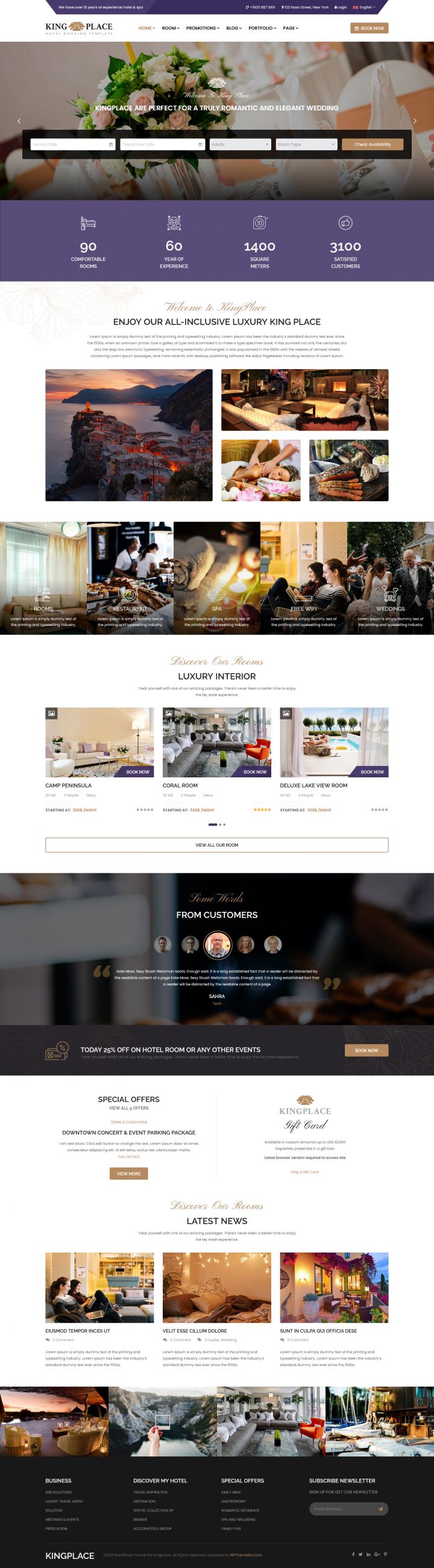 WordPress шаблон ThemeForest KingPlace