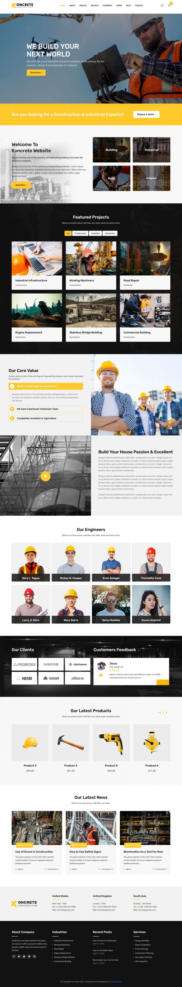 WordPress шаблон ThemeForest Koncrete