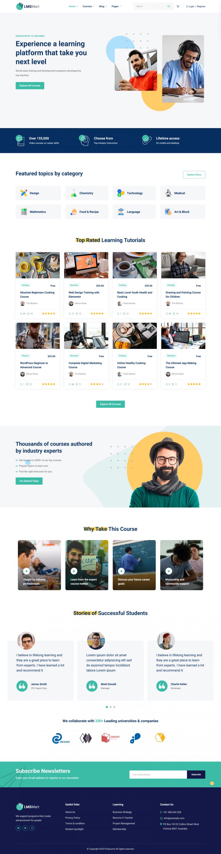 WordPress шаблон ThemeForest LMSmart Education