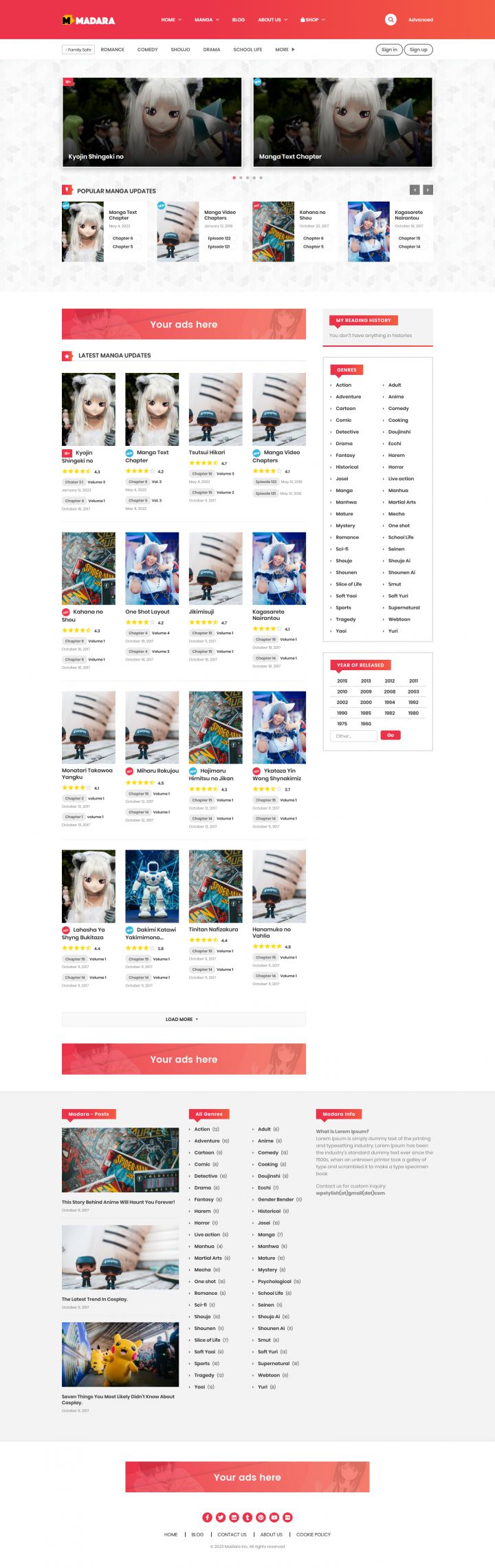 WordPress шаблон ThemeForest Madara