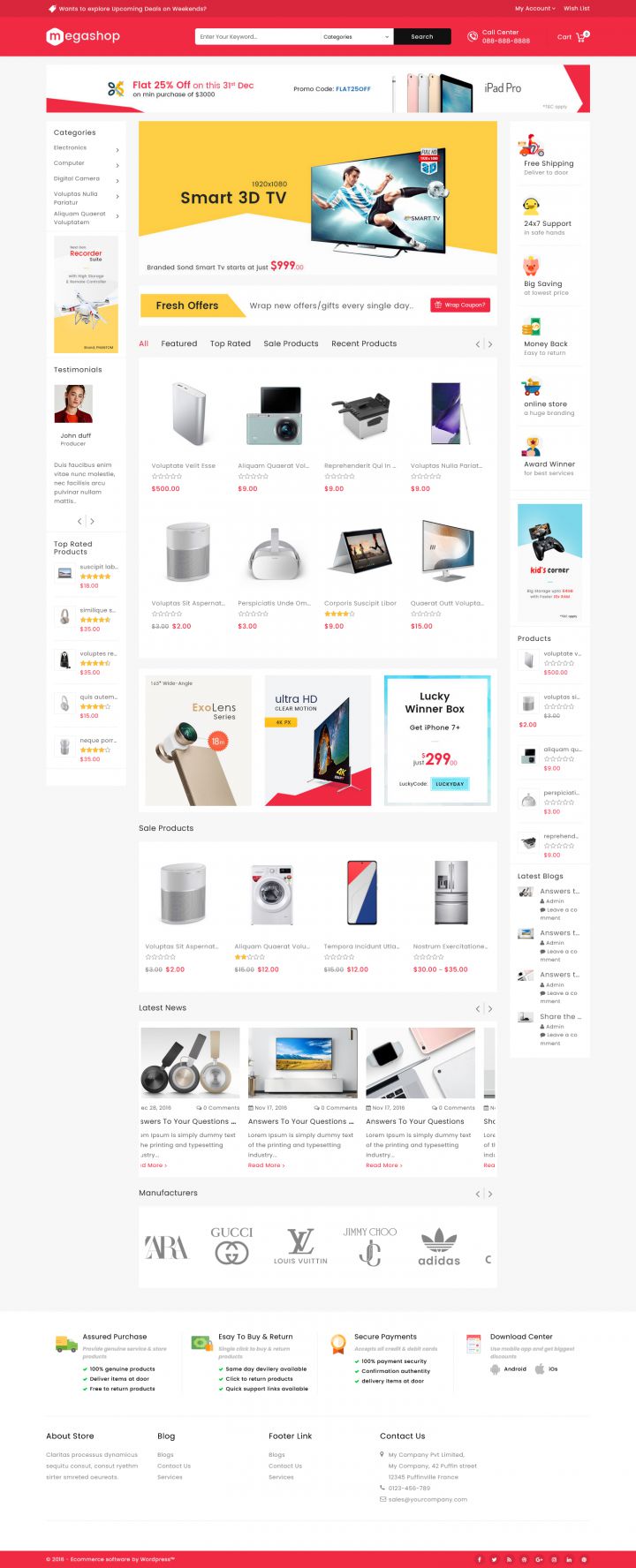 WordPress шаблон ThemeForest MegaShop