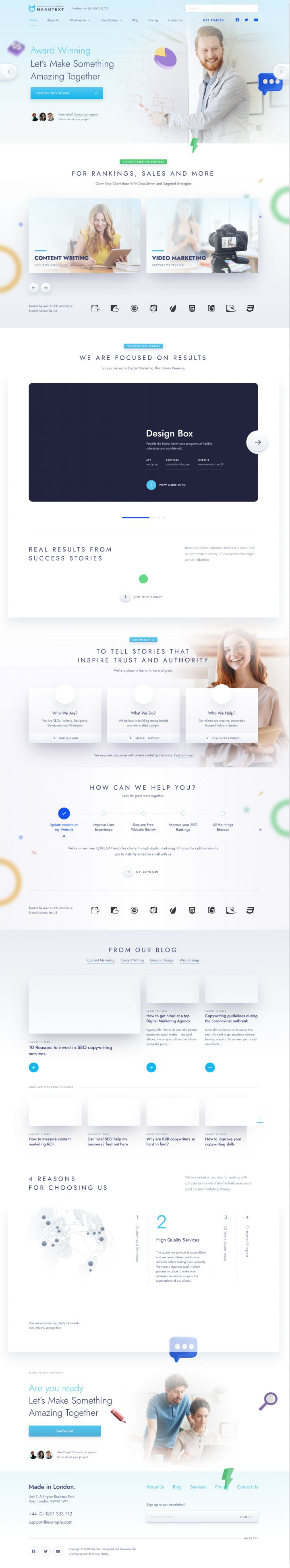 WordPress шаблон ThemeForest NanoText