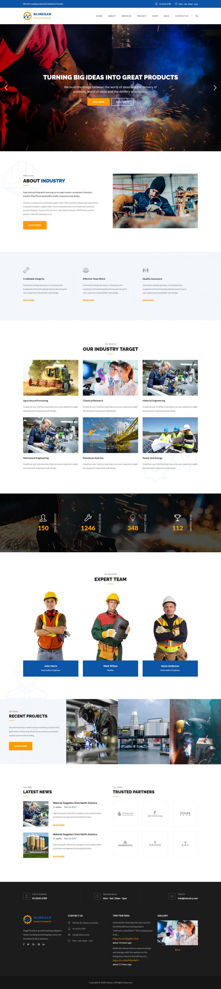 WordPress шаблон ThemeForest Nijmegan