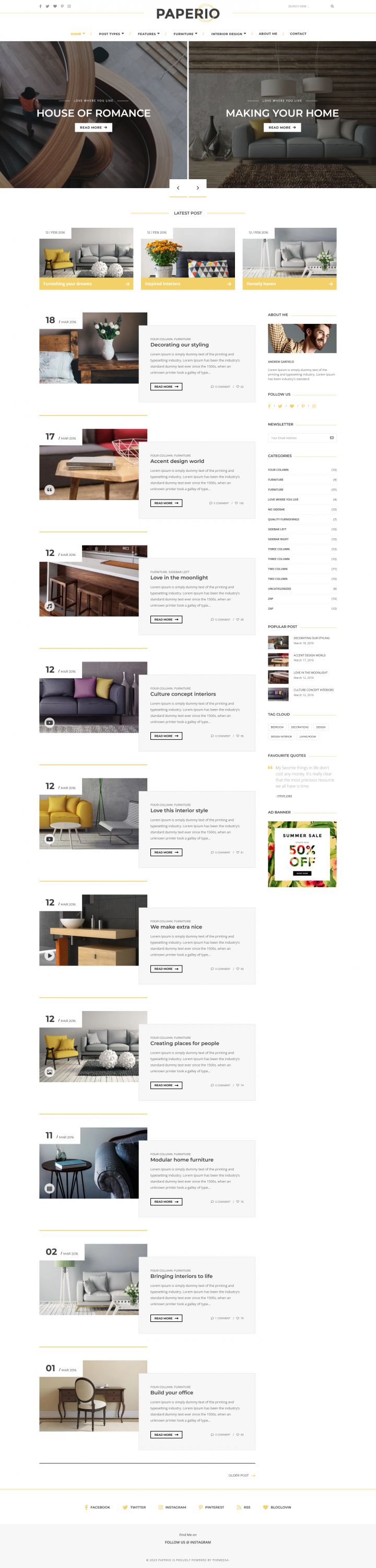 Шаблон ThemeForest Paperio WordPress шаблон ThemeForest Paperio