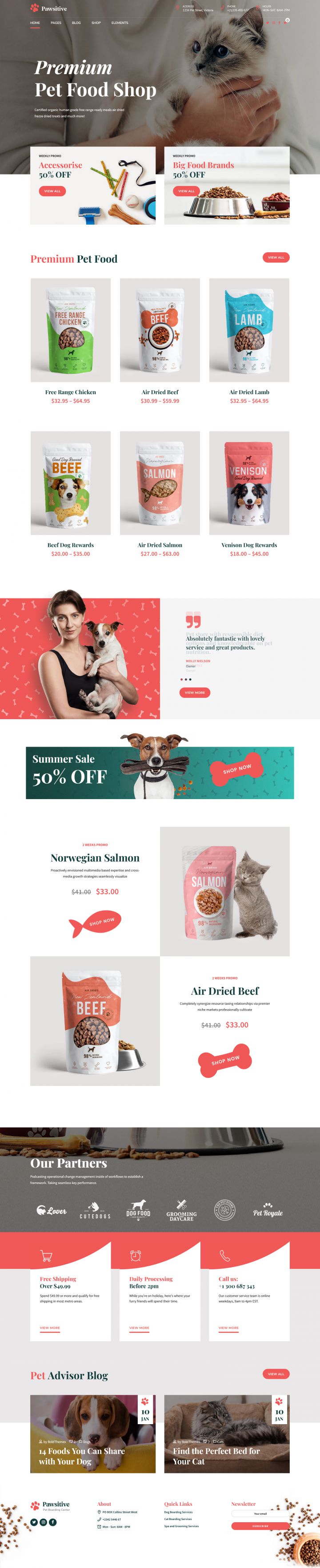 WordPress шаблон ThemeForest Pawsitive