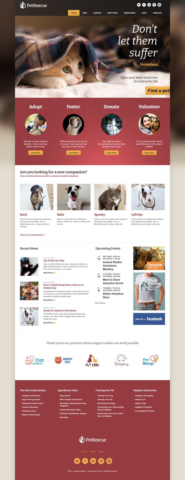 WordPress шаблон ThemeForest Pet Rescue