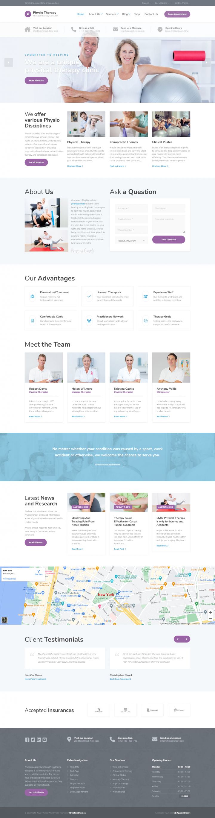 WordPress шаблон ThemeForest Physio