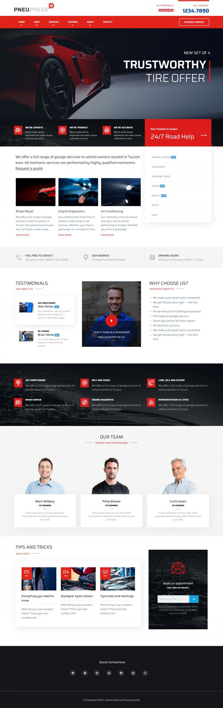 WordPress шаблон ThemeForest PneuPress