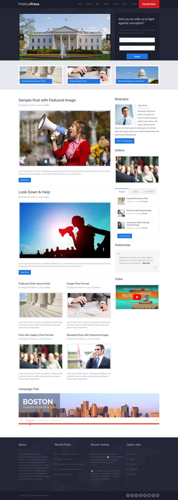 Шаблон ThemeForest Political Press WordPress шаблон ThemeForest Political Press