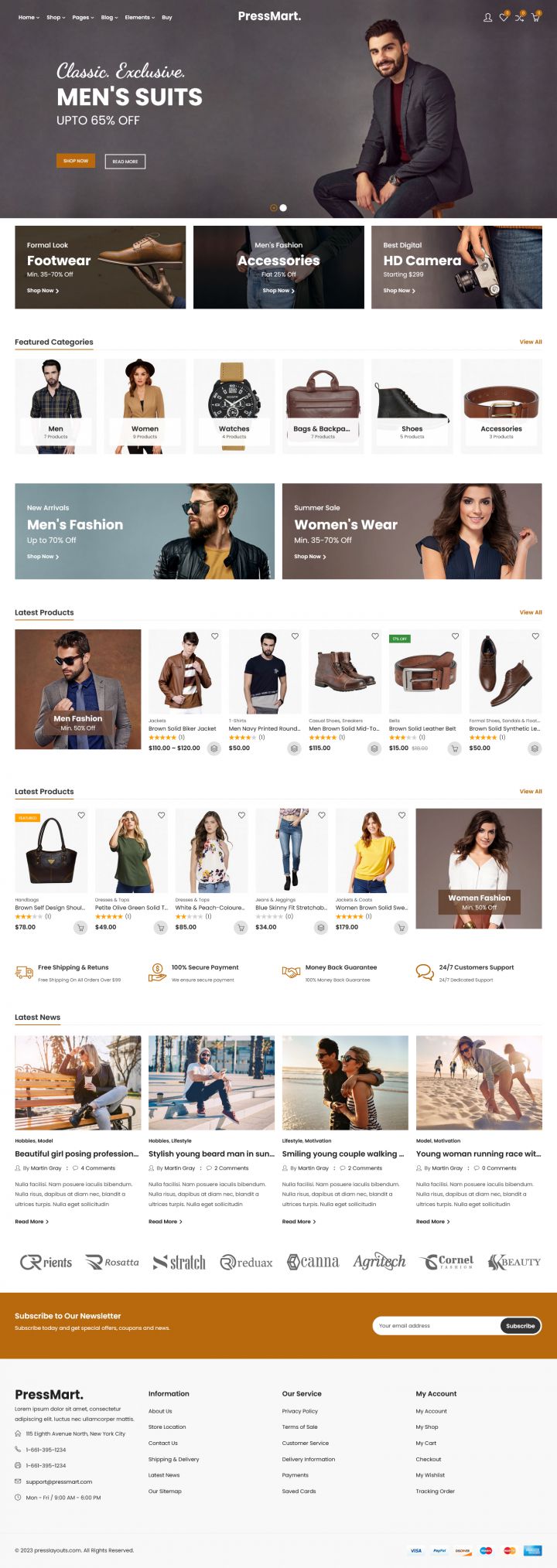 WordPress шаблон ThemeForest PressMart