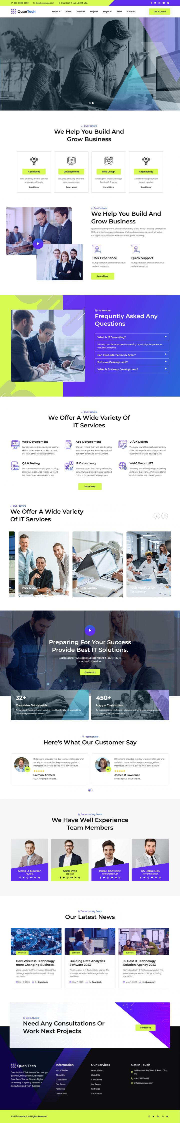 WordPress шаблон ThemeForest Quantech