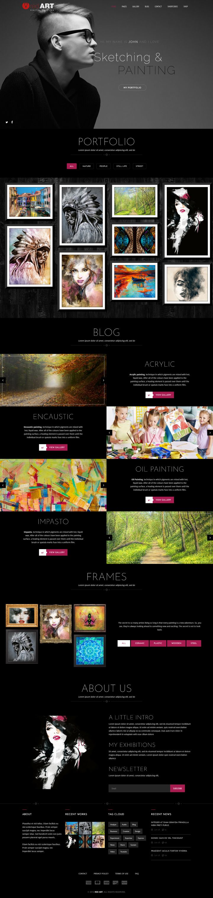 WordPress шаблон ThemeForest Red Art