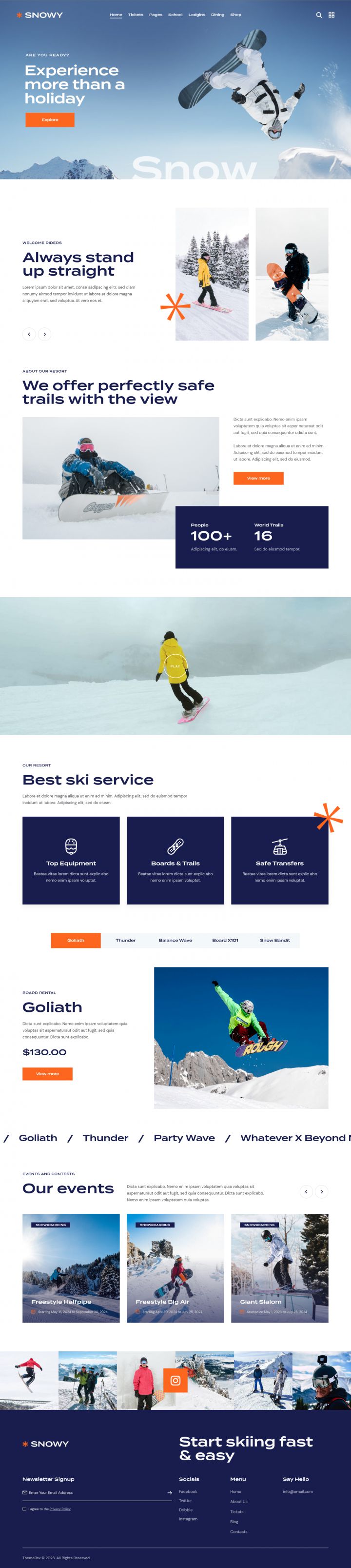 WordPress шаблон ThemeForest Snowy