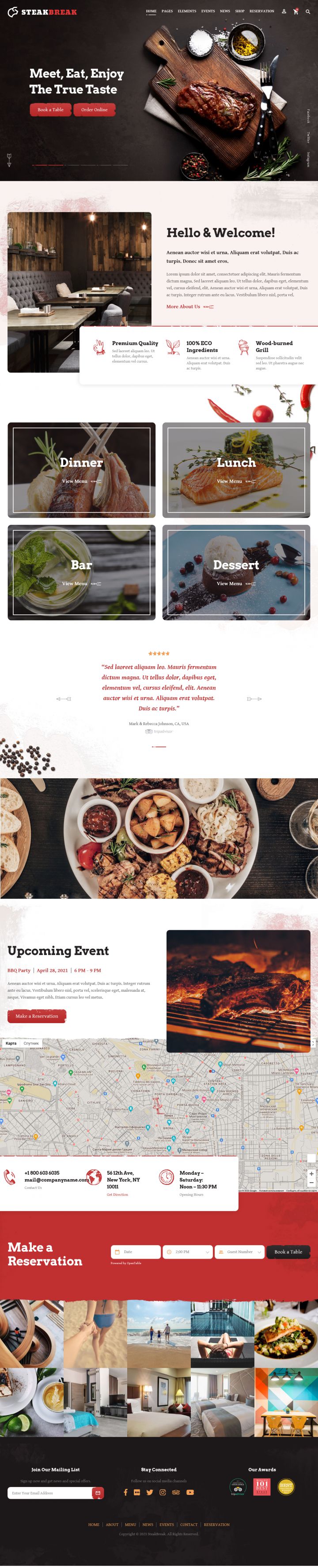 WordPress шаблон ThemeForest SteakBreak