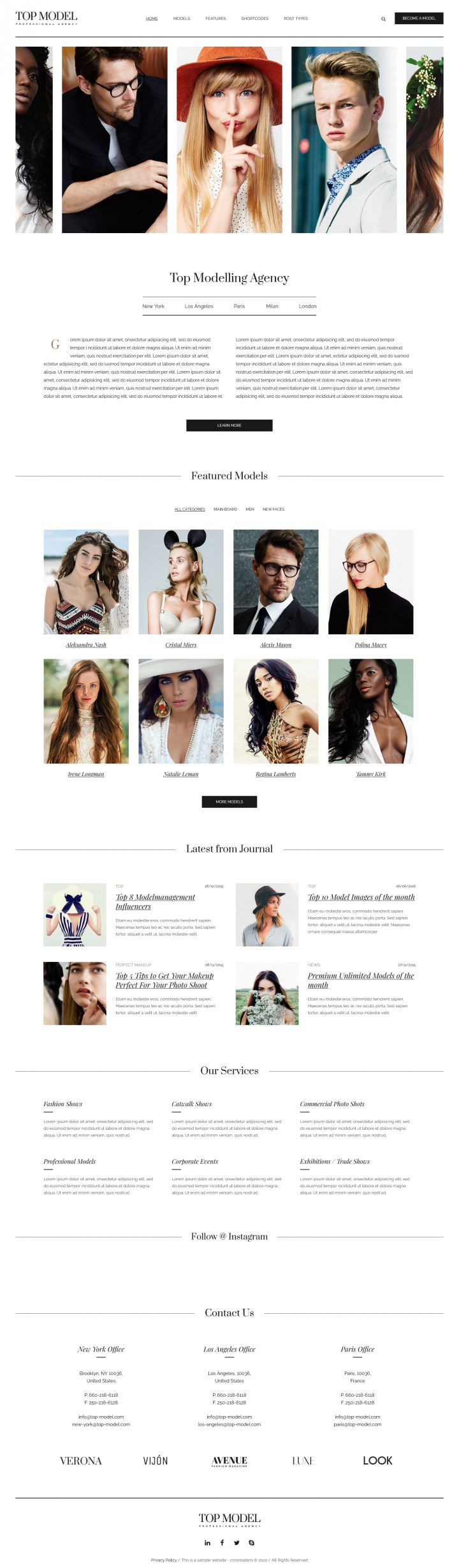 WordPress шаблон ThemeForest Top Model