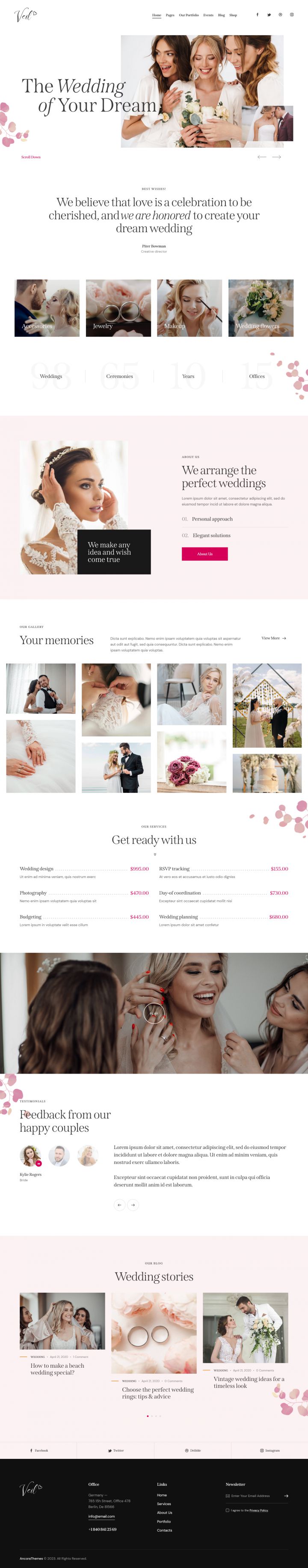 WordPress шаблон ThemeForest Veil