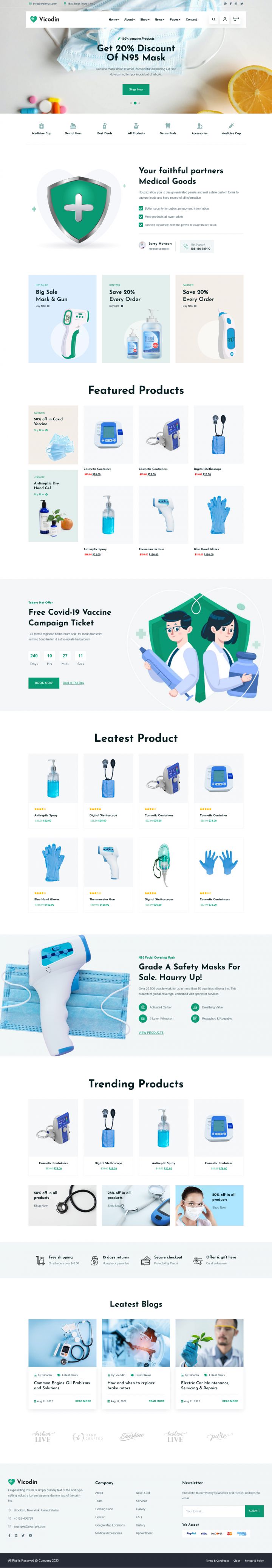 WordPress шаблон ThemeForest Vicodin