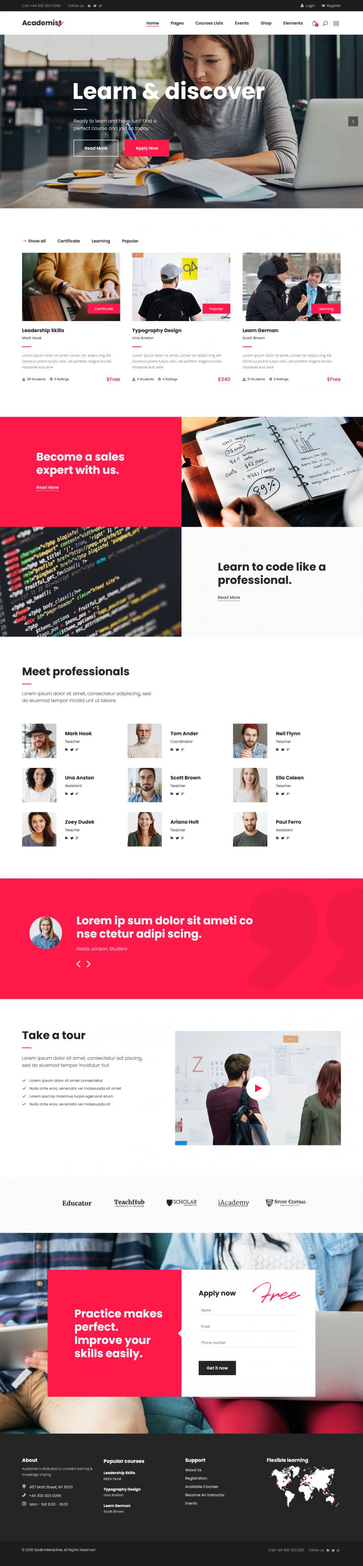 WordPress шаблон ThemeForest Academist