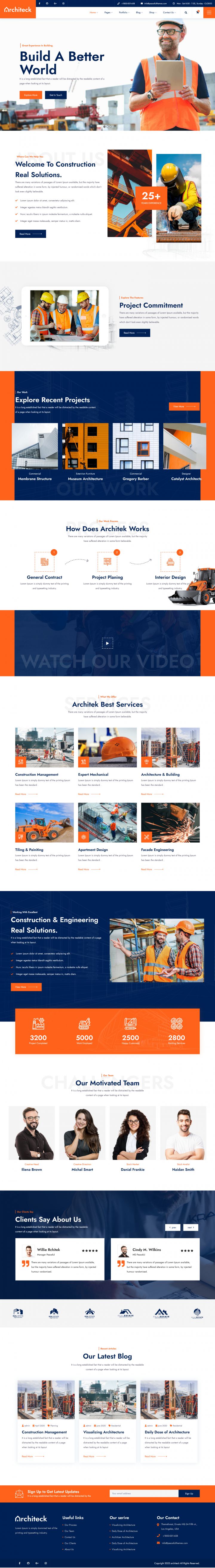 WordPress шаблон ThemeForest Architeck