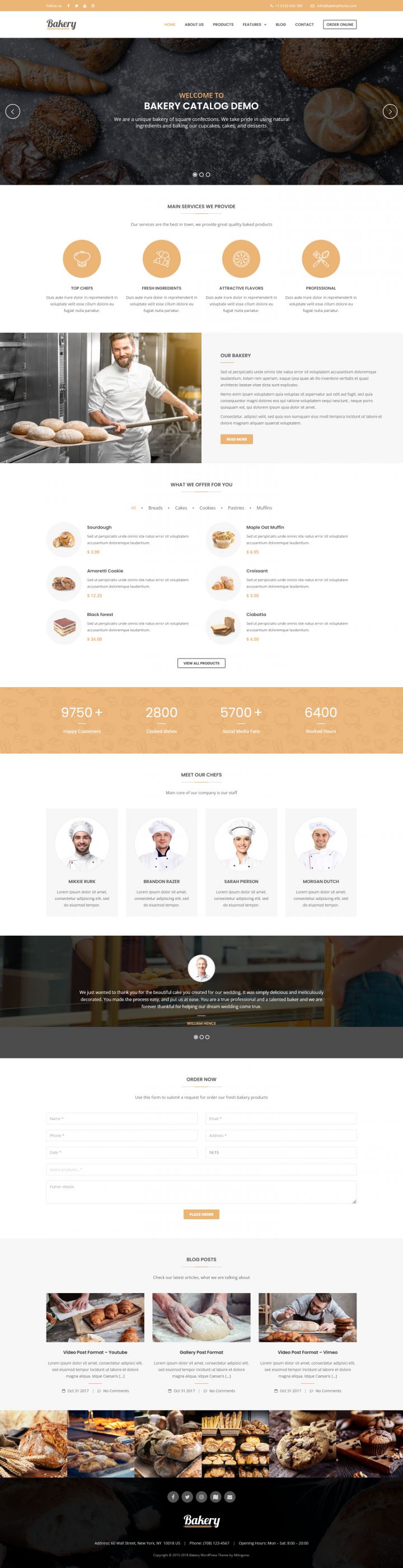 WordPress шаблон ThemeForest Bakery