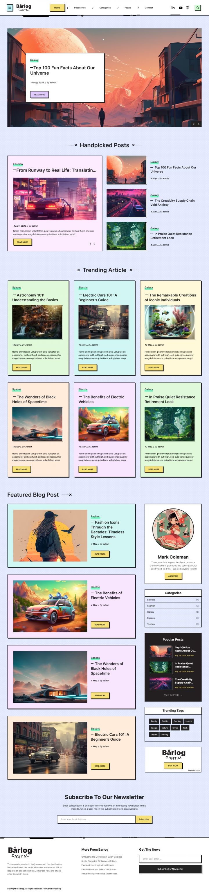 WordPress шаблон ThemeForest Barlog