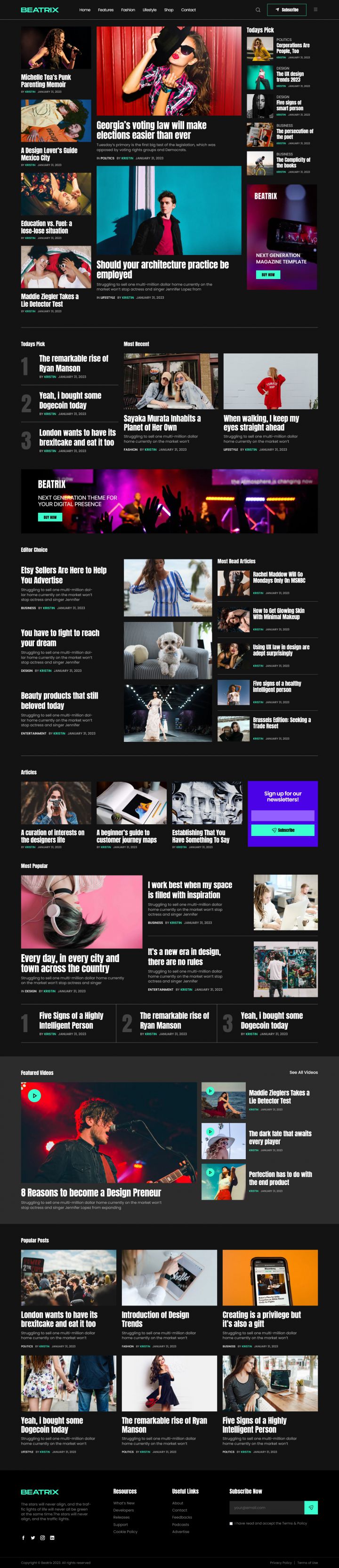 WordPress шаблон ThemeForest Beatrix