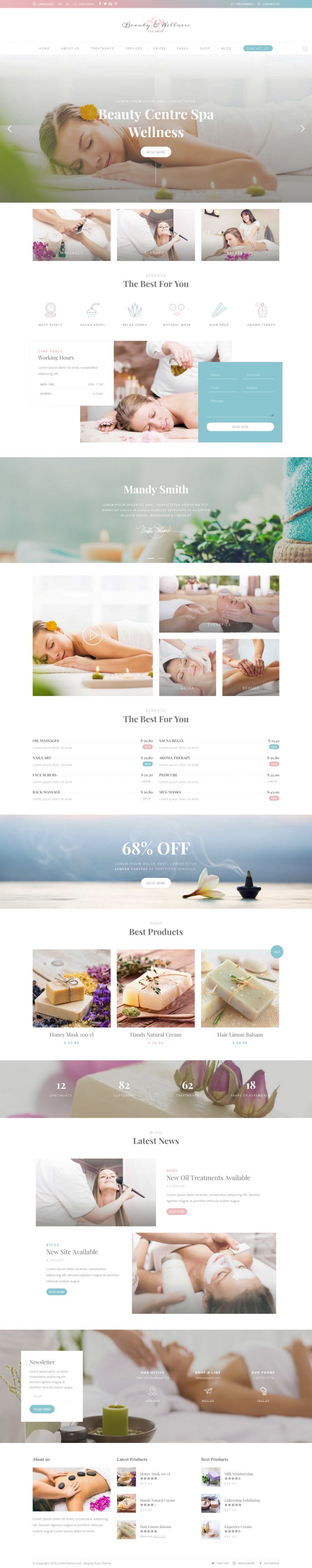 WordPress шаблон ThemeForest Beauty Pack