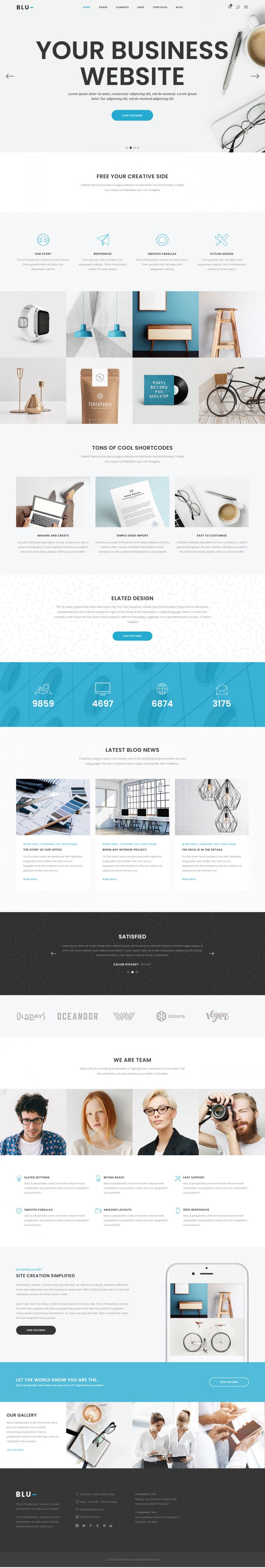 WordPress шаблон ThemeForest Blu