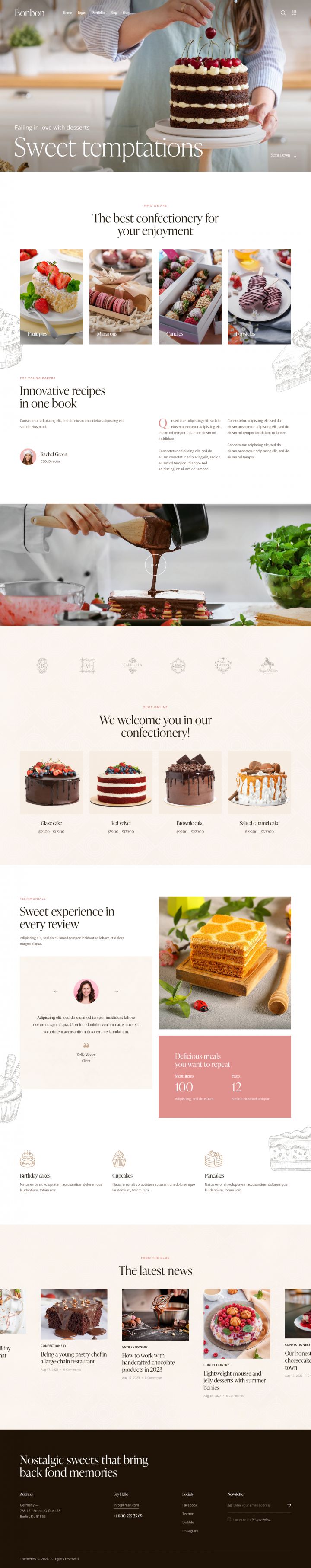 WordPress шаблон ThemeForest Bonbon