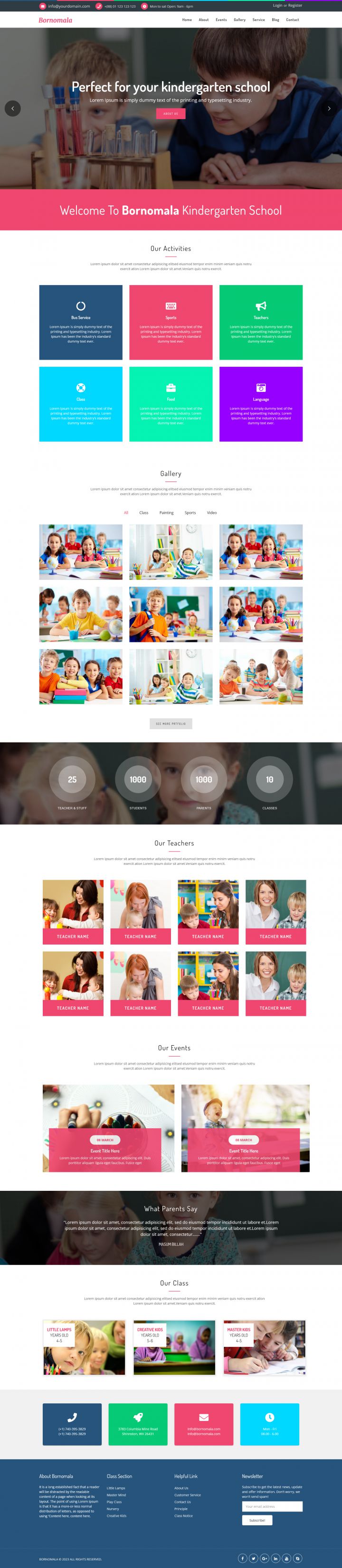 WordPress шаблон ThemeForest Bornomala