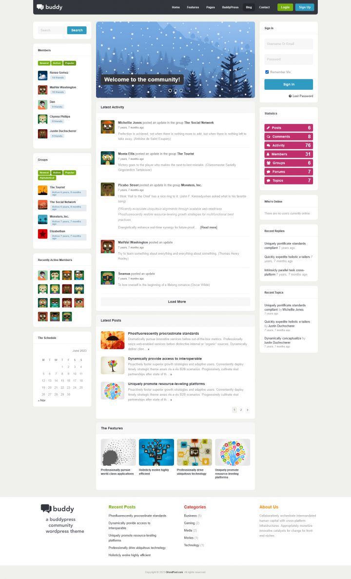 WordPress шаблон ThemeForest Buddy