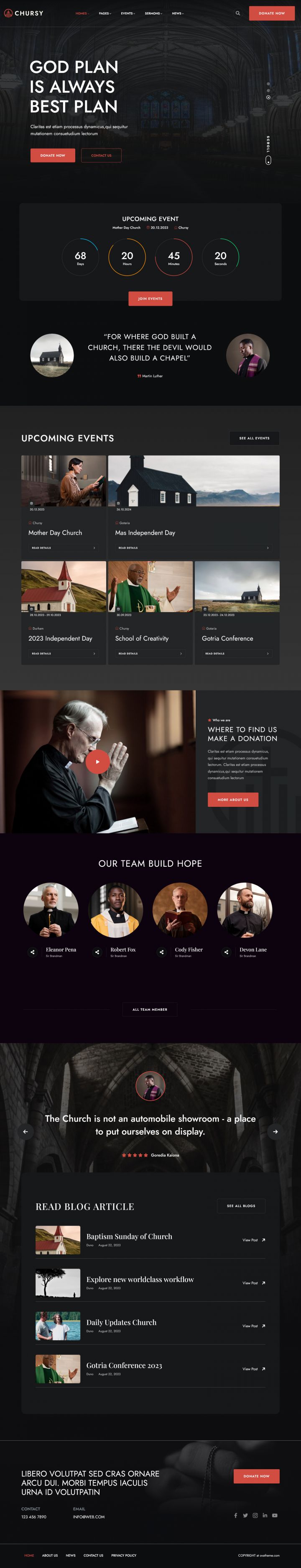 WordPress шаблон ThemeForest Chursy